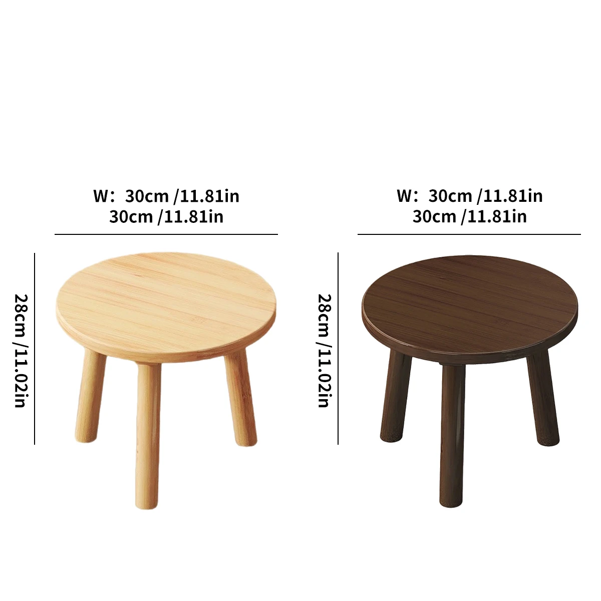 1Pc Bamboo Round Stool For Living Room &Amp; Balcony, Sturdy Lightweight Multifunctional Stool. 1Pc Bamboo Round Stool For Living Room &Amp; Balcony, Sturdy Lightweight Multifunctional Stool. - Image 3