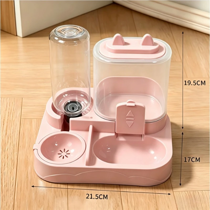 2-In-1 Large Pet Feeder &Amp; Water Dispenser, Dry Wet Separation, Durable Plastic, Transparent, No Battery, For Cats Dogs Travel 2-In-1 Large Pet Feeder &Amp; Water Dispenser, Dry Wet Separation, Durable Plastic, Transparent, No Battery, For Cats Dogs Travel - Image 9