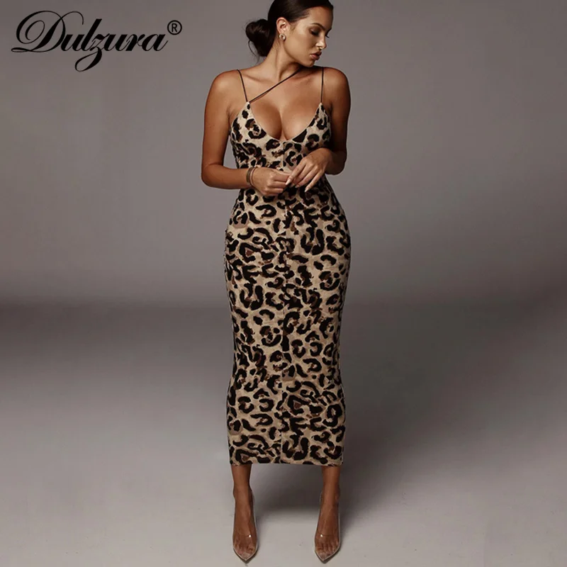 Dulzura Frauen Party Club Abend Streetwear Leopard Bodycon Midi Kleid 2024, Sommer Kleidung Großhandel Artikel Für Business Dulzura Frauen Party Club Abend Streetwear Leopard Bodycon Midi Kleid 2024, Sommer Kleidung Großhandel Artikel Für Business