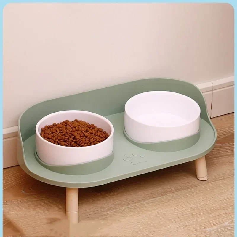 Food Feeders Pet Cat Double Bowls Feeder Adjustable Height Cats Dogs Drinker Water Bowl Dish Elevated Feeding Kitten Supplies Food Feeders Pet Cat Double Bowls Feeder Adjustable Height Cats Dogs Drinker Water Bowl Dish Elevated Feeding Kitten Supplies