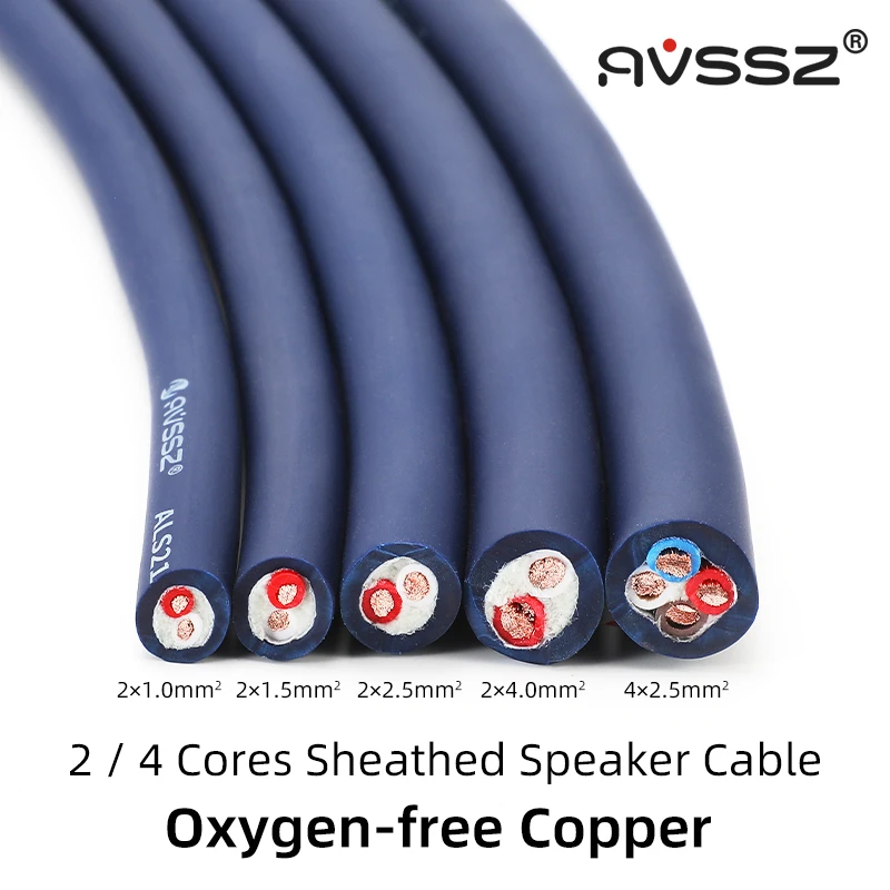 Avssz Hifi Lautsprecherkabel Ofc – 4-Adriges Audiokabel Für Heimkino, Audioverstärker Und Bühnenverkabelung Hifi Lautsprecherkabel
