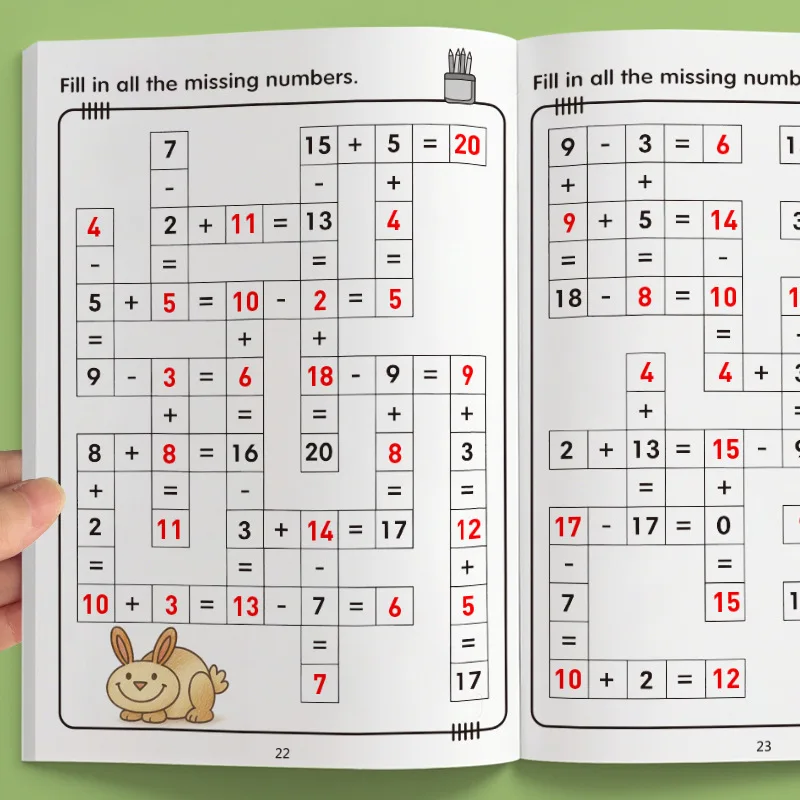 32 Seiten Kreuzworträtsel Addition Subtraktion Mathe-Arbeitsbuch Für 3–8 Jahre 32 Seiten Kreuzworträtsel Addition Subtraktion Mathe-Arbeitsbuch Für 3–8 Jahre - Image 5