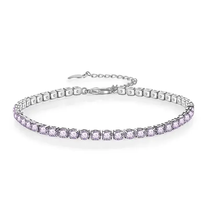 Neues Funkelndes Modisches Damen-Tennis-Zirkon-Armband Aus 925Er Sterlingsilber, Originelles Leichtes Luxus-Armband, Hochzeitsschmuck, Geschenk Neues Funkelndes Modisches Damen-Tennis-Zirkon-Armband Aus 925Er Sterlingsilber, Originelles Leichtes Luxus-Armband, Hochzeitsschmuck, Geschenk - Image 9