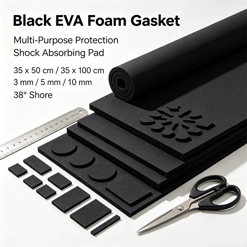 Black Eva Foam Sheet Anti-Slip Shock Absorbing Eva Sponge Pad For Furniture Protection Packaging Cushion Diy Crafts Black Eva Foam Sheet Anti-Slip Shock Absorbing Eva Sponge Pad For Furniture Protection Packaging Cushion Diy Crafts