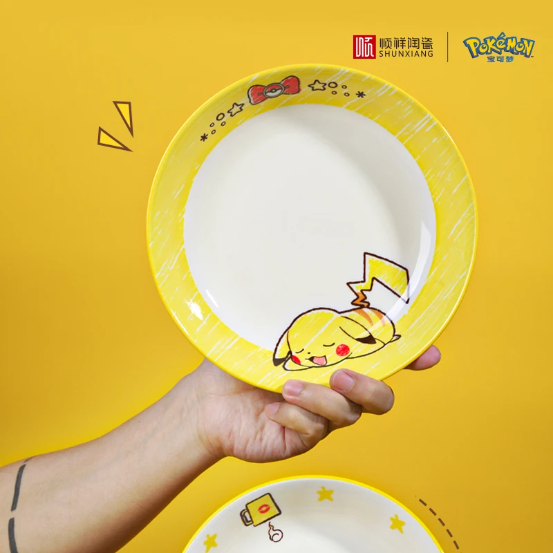 Shunxiang Pokemon Keramik-Geschirrset Niedliches Cartoon-Muster Suppenschüssel Teller Dinner-Sets Salat Pasta Mikrowellengeeignete Schüsseln Set Shunxiang Pokemon Keramik-Geschirrset Niedliches Cartoon-Muster Suppenschüssel Teller Dinner-Sets Salat Pasta Mikrowellengeeignete Schüsseln Set - Image 4