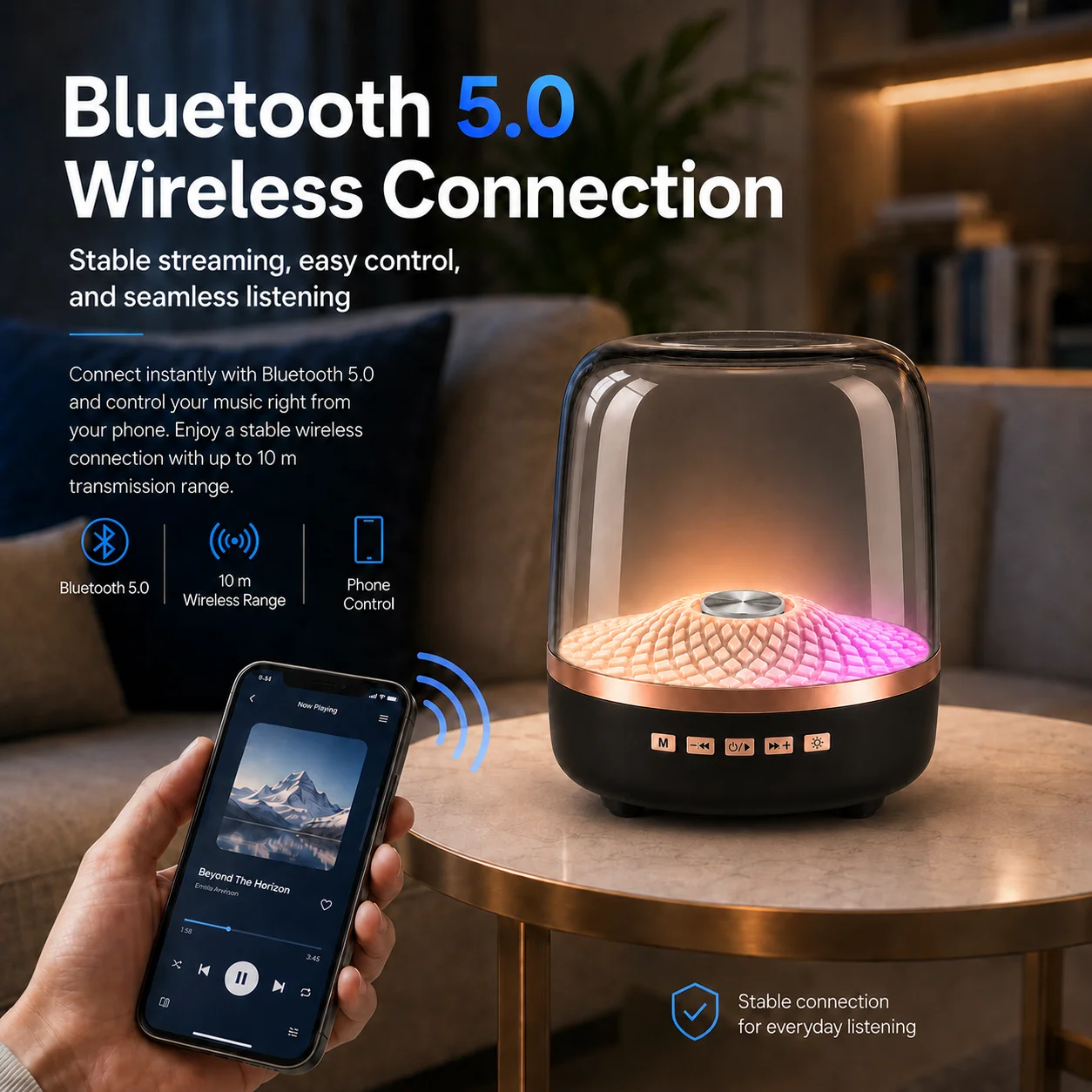 Tragbare Bluetooth-Soundbar 5.0 Mit Tws, Hifi-Klang &Amp; Subwoofer Für Android Und Ios Tragbare Bluetooth-Soundbar 5.0 Mit Tws, Hifi-Klang &Amp; Subwoofer Für Android Und Ios - Image 5