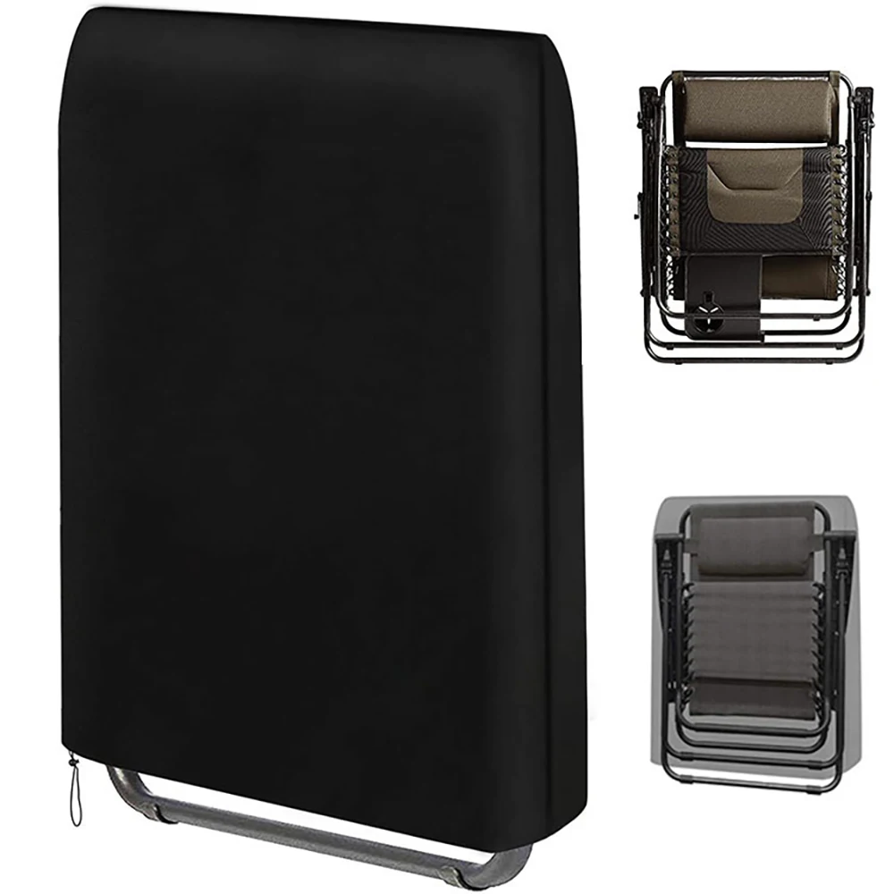 Folding Chairs Cover Outdoor Dustproof Sun Uv Protection Waterproof Cushion For Reclining Chair Black Furniture Case 93X82Cm Folding Chairs Cover Outdoor Dustproof Sun Uv Protection Waterproof Cushion For Reclining Chair Black Furniture Case 93X82Cm