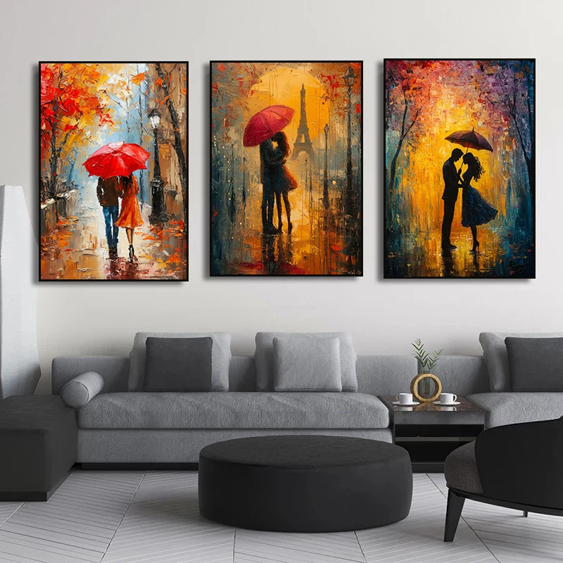 Romantisches Liebespaar Mit Regenschirm Auf Dem Londoner/Pariser Spaziergangspad Leinwandgemälde Poster Druck Landschaft Wandkunst Wandbild Heimdekoration Romantisches Liebespaar Mit Regenschirm Auf Dem Londoner/Pariser Spaziergangspad Leinwandgemälde Poster Druck Landschaft Wandkunst Wandbild Heimdekoration