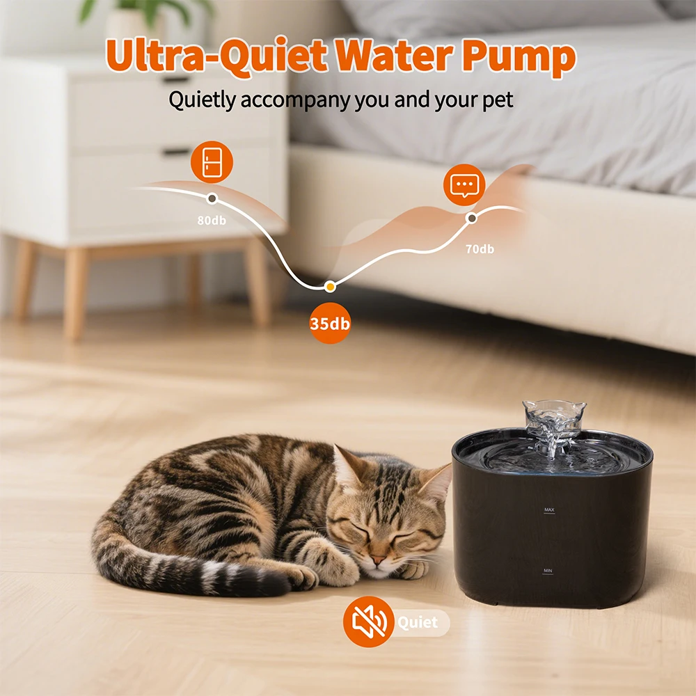 Katze Wasser Brunnen Auto Umlauf Filtring Katzen Hund Wasser Dispenser Usb Elektrische Stumm Pumpe Katze Ohr Haustier Katzen Trinkbrunnen Katze Wasser Brunnen Auto Umlauf Filtring Katzen Hund Wasser Dispenser Usb Elektrische Stumm Pumpe Katze Ohr Haustier Katzen Trinkbrunnen - Image 11