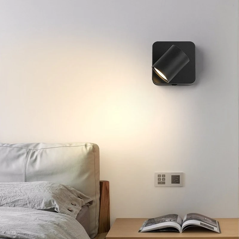 Moderne Led-Lese- Und Arbeitszimmer-Wandleuchte, Ac85–260 V, Led-Wandleuchte, Wandleuchte, Beleuchtung Für Schlafzimmer, Lesen, Mit Gu10-Glühbirne, Schwarz Moderne Led-Lese- Und Arbeitszimmer-Wandleuchte, Ac85–260 V, Led-Wandleuchte, Wandleuchte, Beleuchtung Für Schlafzimmer, Lesen, Mit Gu10-Glühbirne, Schwarz - Image 4
