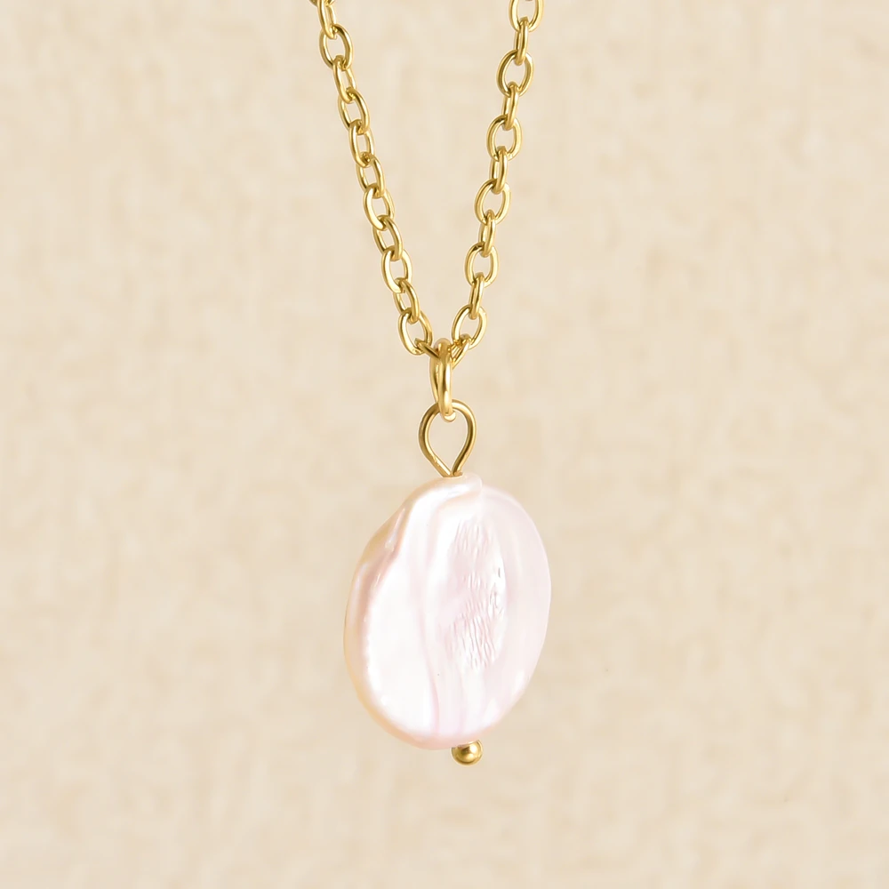 Echte Unregelmäßige Natürliche Süßwasserperlen Anhänger Halsketten Edelstahl O Gliederkette 45/50/60 Cm Modeschmuck Halskette Echte Unregelmäßige Natürliche Süßwasserperlen Anhänger Halsketten Edelstahl O Gliederkette 45/50/60 Cm Modeschmuck Halskette - Image 14