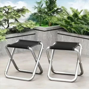 1pc Foldable Camping Stool Available In Both Large And Small Sizes, Suitable For Portable Use In Picnics, Beaches, And Gardens,