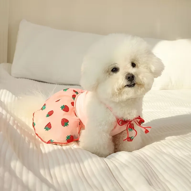 Summer Thin Puppy Princess Skirt Dog Clothes Cute Pet Dog Dress For Small Dogs Chihuahua York Clothing Pet Supplies Summer Thin Puppy Princess Skirt Dog Clothes Cute Pet Dog Dress For Small Dogs Chihuahua York Clothing Pet Supplies - Image 2