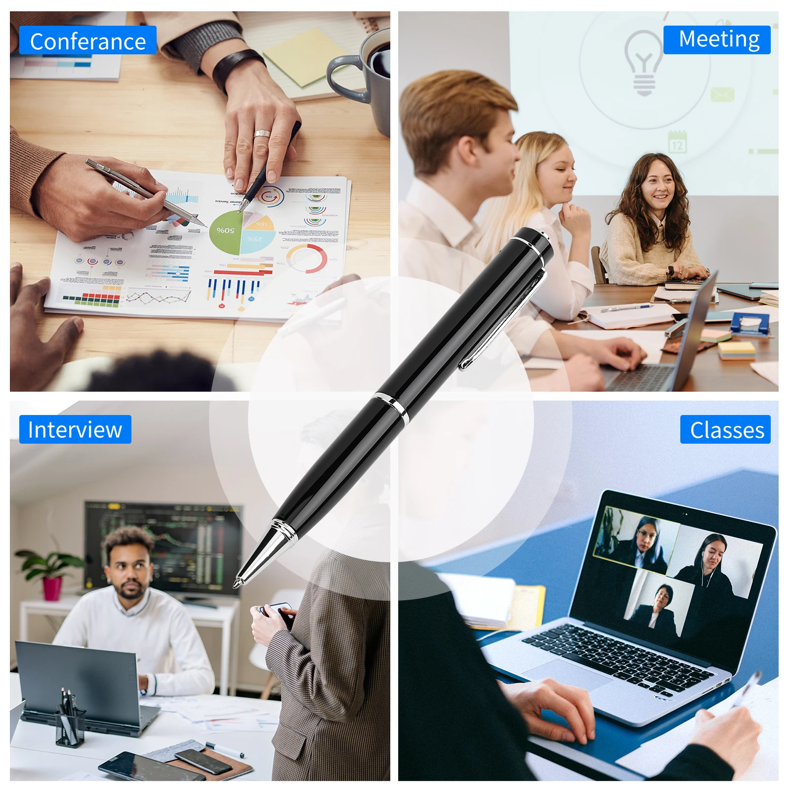 Digitaler Diktierstift Mit Sprachaktivierung – Tragbares Aufnahmegerät Mit Musikplayer, Usb-Kabel &Amp; Ohrhörern Für Büro, Studium &Amp; Alltag Digitaler Diktierstift Mit Sprachaktivierung – Tragbares Aufnahmegerät Mit Musikplayer, Usb-Kabel &Amp; Ohrhörern Für Büro, Studium &Amp; Alltag - Image 6