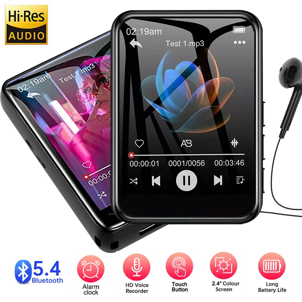8-128G 2,4 Zoll Touchscreen Mp3 Player Bluetooth5.4 Tragbare Hifi Musik Player Mp3 Video Wiedergabe Voice Recorder Eingebaute Sprechen 8-128G 2,4 Zoll Touchscreen Mp3 Player Bluetooth5.4 Tragbare Hifi Musik Player Mp3 Video Wiedergabe Voice Recorder Eingebaute Sprechen
