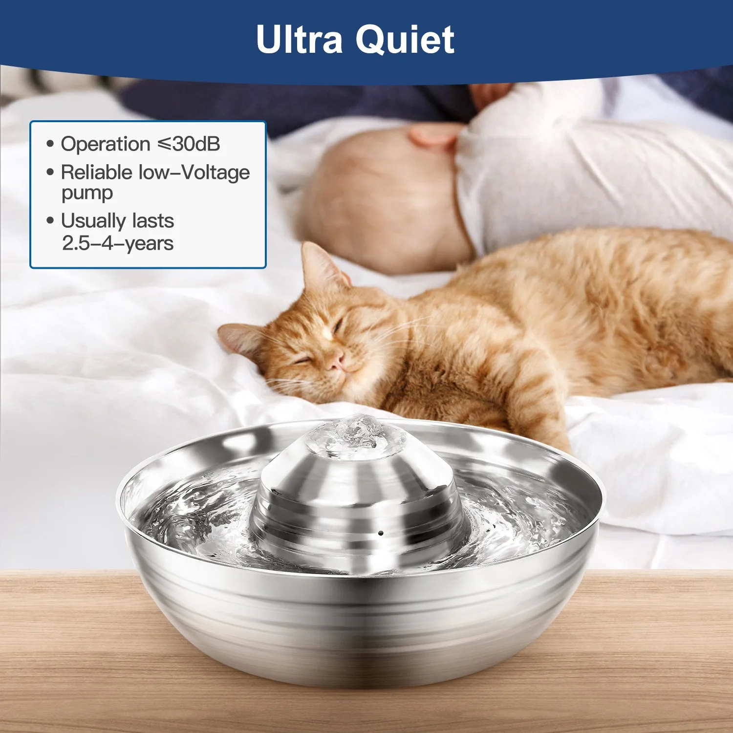 2Lcat Water Fountain Automatic Drinker For Cats Water Feeder Pet Cat Dog Ultra-Quiet Automatic Fountains And Filter Cats Drinker 2Lcat Water Fountain Automatic Drinker For Cats Water Feeder Pet Cat Dog Ultra-Quiet Automatic Fountains And Filter Cats Drinker - Image 3