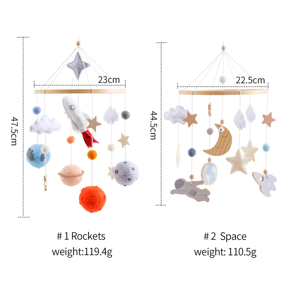 Holz Baby Krippe Glocke Beruhigende Baby Beweglichen Klingeln Spielzeug Raum Rakete Hängen Krippe Halterung Filz Ball Bett Glocke Neugeborenen Spielzeug Geschenk Holz Baby Krippe Glocke Beruhigende Baby Beweglichen Klingeln Spielzeug Raum Rakete Hängen Krippe Halterung Filz Ball Bett Glocke Neugeborenen Spielzeug Geschenk - Image 6