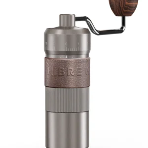 HiBREW Manuelle Kaffeemühle, Aluminium, konische Gratkapazität, 22 g, Handkaffeemühle mit 11 Stufen, verstellbare Einstellung zum Übergießen