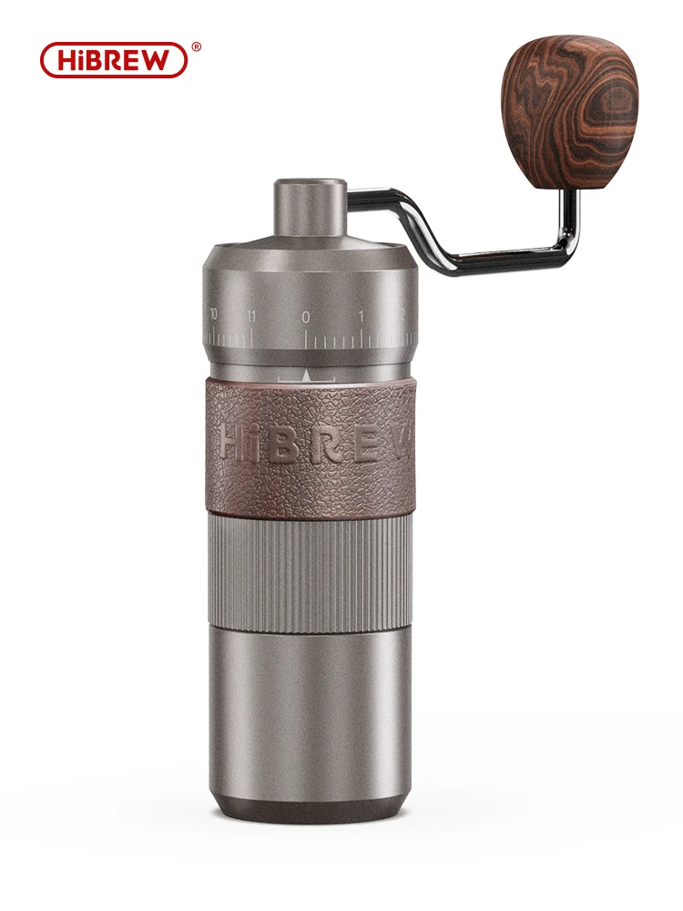 Hibrew Manuelle Kaffeemühle, Aluminium, Konische Gratkapazität, 22 G, Handkaffeemühle Mit 11 Stufen, Verstellbare Einstellung Zum Übergießen Hibrew Manuelle Kaffeemühle, Aluminium, Konische Gratkapazität, 22 G, Handkaffeemühle Mit 11 Stufen, Verstellbare Einstellung Zum Übergießen