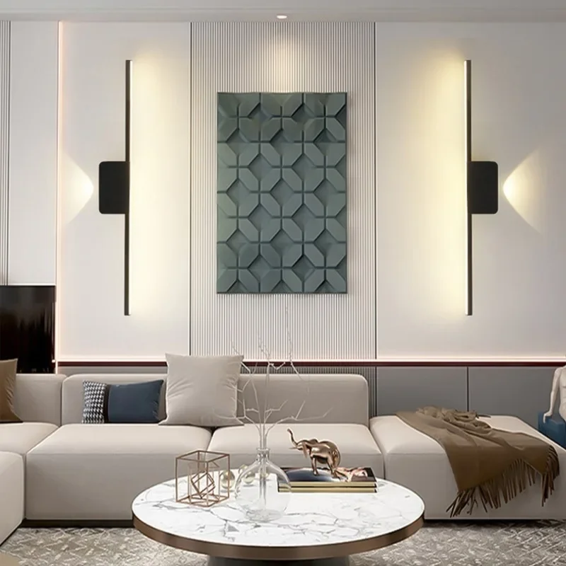 Moderne Minimalistische Led-Wandleuchte, Schlafzimmer, Nachttisch, Lange Streifen, Wandleuchten, Wohnzimmer, Sofa, Hintergrund, Zuhause, Innenbeleuchtung Moderne Minimalistische Led-Wandleuchte, Schlafzimmer, Nachttisch, Lange Streifen, Wandleuchten, Wohnzimmer, Sofa, Hintergrund, Zuhause, Innenbeleuchtung - Image 5