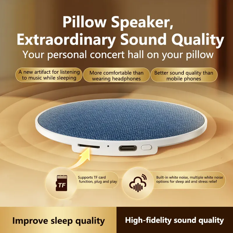 Kabelloser Kissen-Lautsprecher Mit Bluetooth 5.4 – 360° Surround-Sound, Hifi-Stereo &Amp; Schlafhilfe Für Ungestörten Privaten Audiogenuss Kabelloser Kissen-Lautsprecher Mit Bluetooth 5.4 – 360° Surround-Sound, Hifi-Stereo &Amp; Schlafhilfe Für Ungestörten Privaten Audiogenuss - Image 3