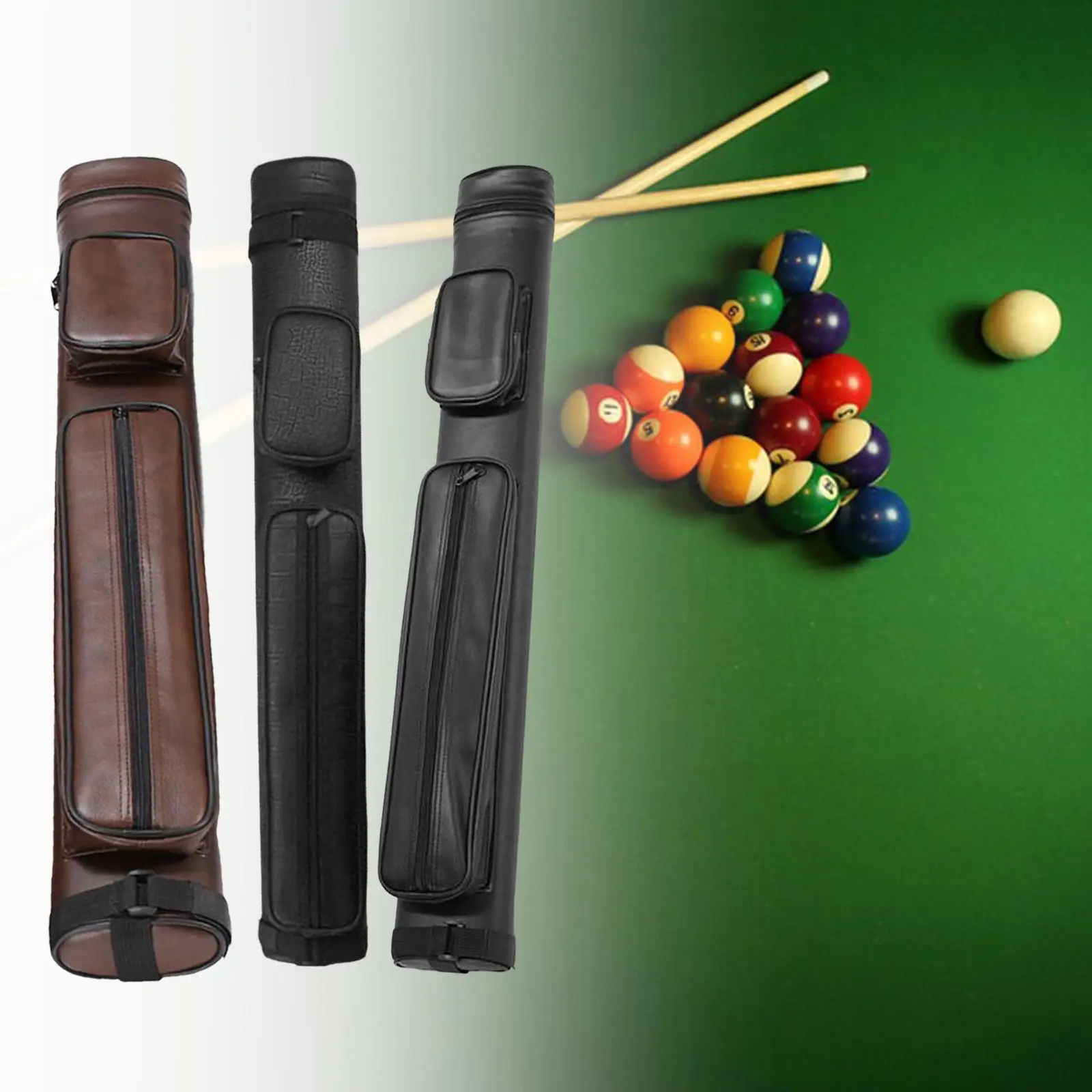 Robuste Billard-Pool-Tasche, 4-Loch-Tragetasche, Zubehör, Billard-Stick-Aufbewahrung, Pu-Leder-Halter Für Billard-Stick-Rute Robuste Billard-Pool-Tasche, 4-Loch-Tragetasche, Zubehör, Billard-Stick-Aufbewahrung, Pu-Leder-Halter Für Billard-Stick-Rute - Image 3