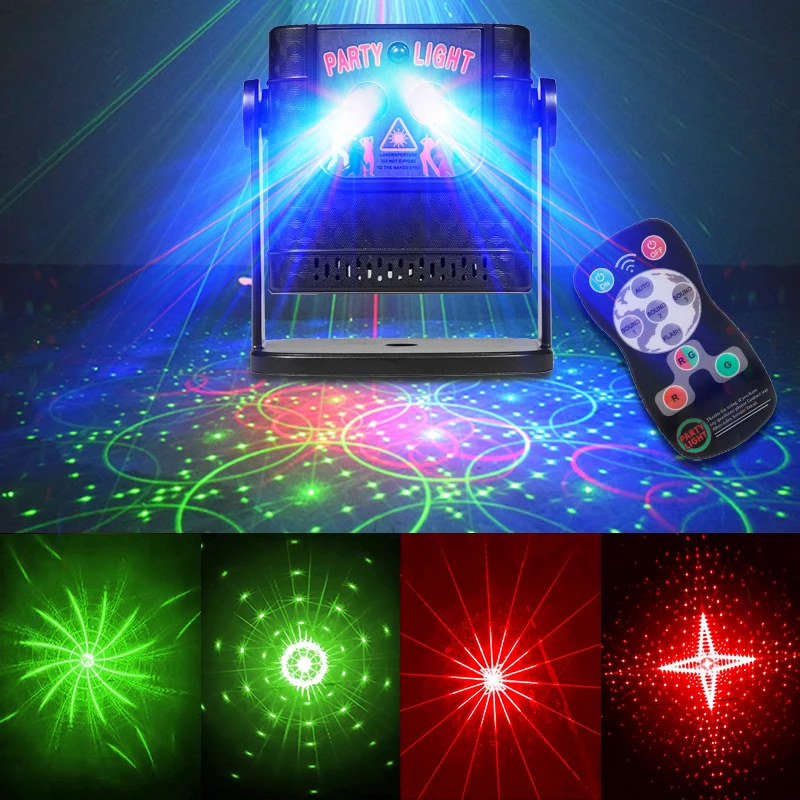 Yr10 Mini 60-Muster-Projektor – Led Partylicht Mit Fernbedienung Für Dj, Disco, Bühne Und Weihnachten Led Musterprojektor