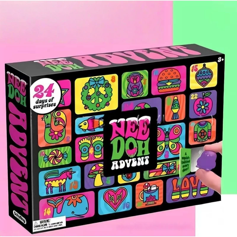 Adventskalender Squeeze-Fidget-Spielzeug, Mini Pop-Up Überraschungsbox, Sensorisches Stress- Und Angstabbau-Spielzeug, Süßes Kleines Geschenk Adventskalender Squeeze-Fidget-Spielzeug, Mini Pop-Up Überraschungsbox, Sensorisches Stress- Und Angstabbau-Spielzeug, Süßes Kleines Geschenk - Image 2