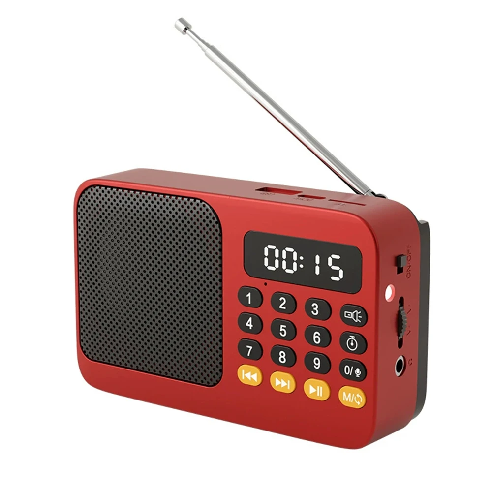 Tragbares Fm-Radio Mit Bluetooth, Lcd-Digitalanzeige, Usb, Tf &Amp; Mp3 – Wiederaufladbarer Musikplayer Mit Taschenlampe Und Lautsprecher Tragbares Fm-Radio Mit Bluetooth, Lcd-Digitalanzeige, Usb, Tf &Amp; Mp3 – Wiederaufladbarer Musikplayer Mit Taschenlampe Und Lautsprecher - Image 8