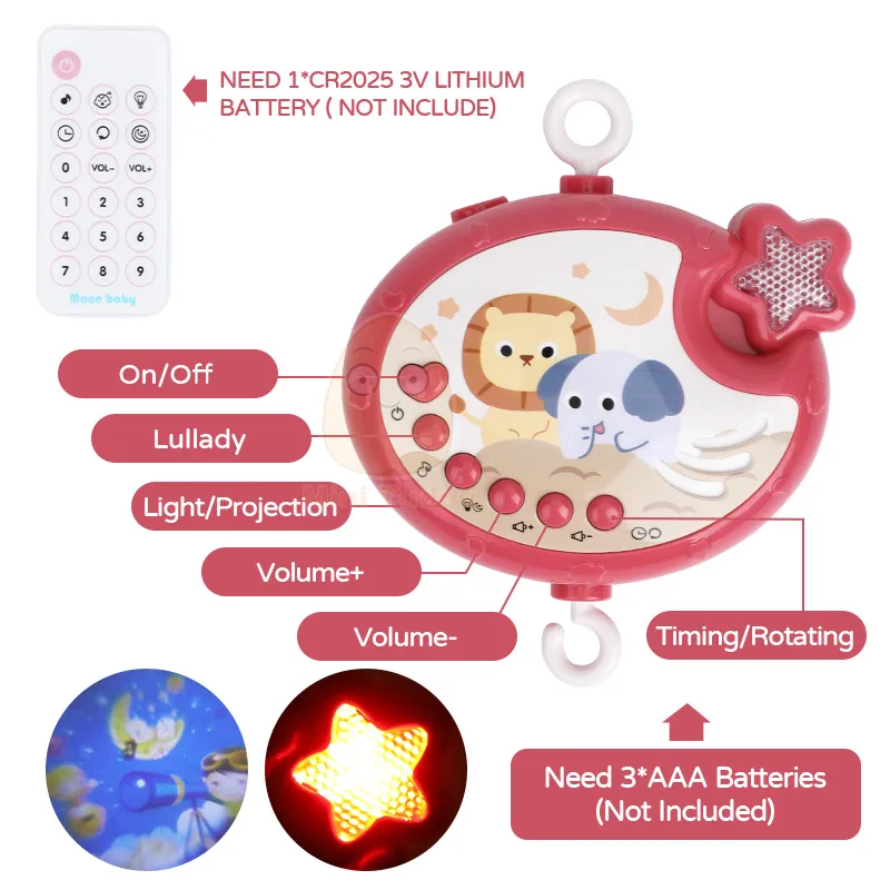 Baby Krippe Mobile Rassel Spielzeug Für 0-12 Monate Infant Rotierenden Musical Projektor Nachtlicht Bett Glocke Pädagogisches Für Neugeborene Geschenk Baby Krippe Mobile Rassel Spielzeug Für 0-12 Monate Infant Rotierenden Musical Projektor Nachtlicht Bett Glocke Pädagogisches Für Neugeborene Geschenk - Image 4