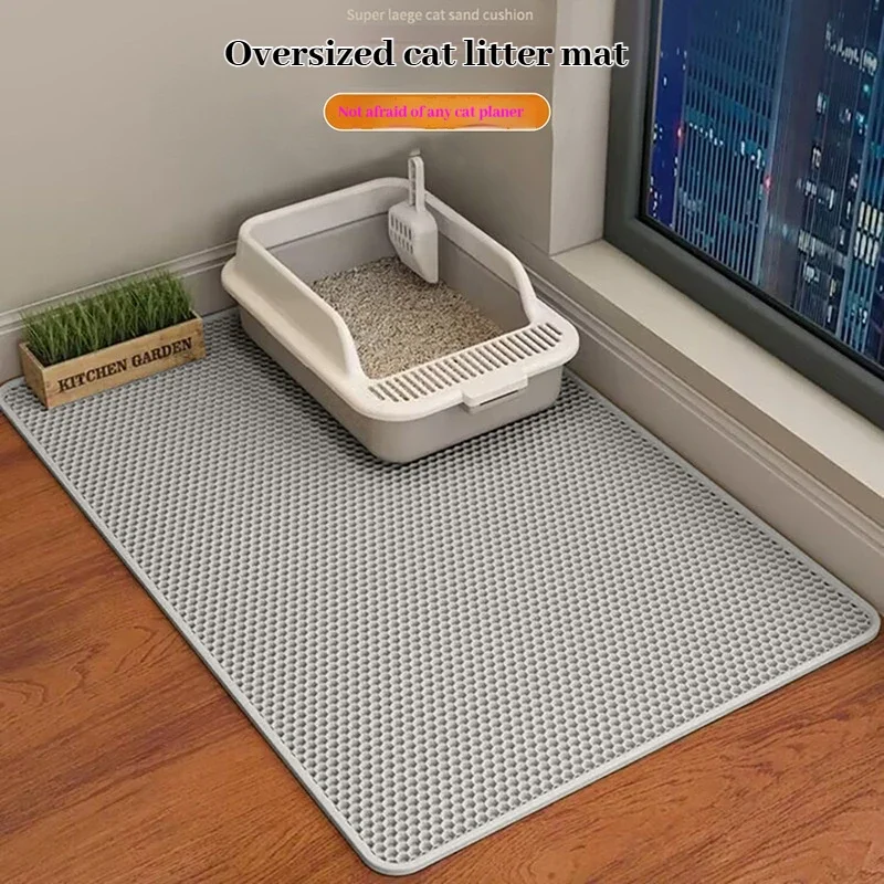 Cat Litter Mat 2-Layer Design Premium Sand Trapping Technology Waterproof Base Non-Slip Pet Floor Protector For Indoor Kittens Cat Litter Mat 2-Layer Design Premium Sand Trapping Technology Waterproof Base Non-Slip Pet Floor Protector For Indoor Kittens - Image 7