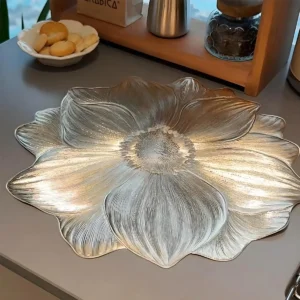 Lotus-Untersetzer-Tischset-Set, rutschfest, hitzebeständig, wasserdicht, ölbeständig, Tischsets im nordischen Stil für Küche, Esszimmer, Heimdekoration