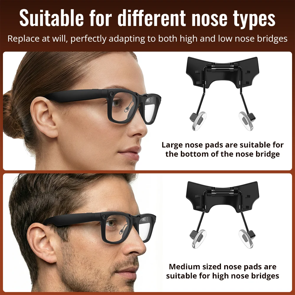 Hibloks Silikon-Nasenpads Für Ray-Ban Meta Wayfarer Gen 1 &Amp; Gen 2 – Rutschfeste Ersatzpads Für Rw4012, Rw4006 &Amp; Rw4008 Hibloks Silikon-Nasenpads Für Ray-Ban Meta Wayfarer Gen 1 &Amp; Gen 2 – Rutschfeste Ersatzpads Für Rw4012, Rw4006 &Amp; Rw4008 - Image 2