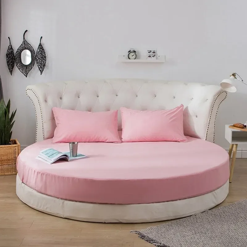 100% Cotton Round Bed Sheet Set Elastic Band Soft Skin Friendly Fitted Sheets Set Elastic Band Bedsheet 3/1 Pcs Mattress Cover 100% Cotton Round Bed Sheet Set Elastic Band Soft Skin Friendly Fitted Sheets Set Elastic Band Bedsheet 3/1 Pcs Mattress Cover - Image 25