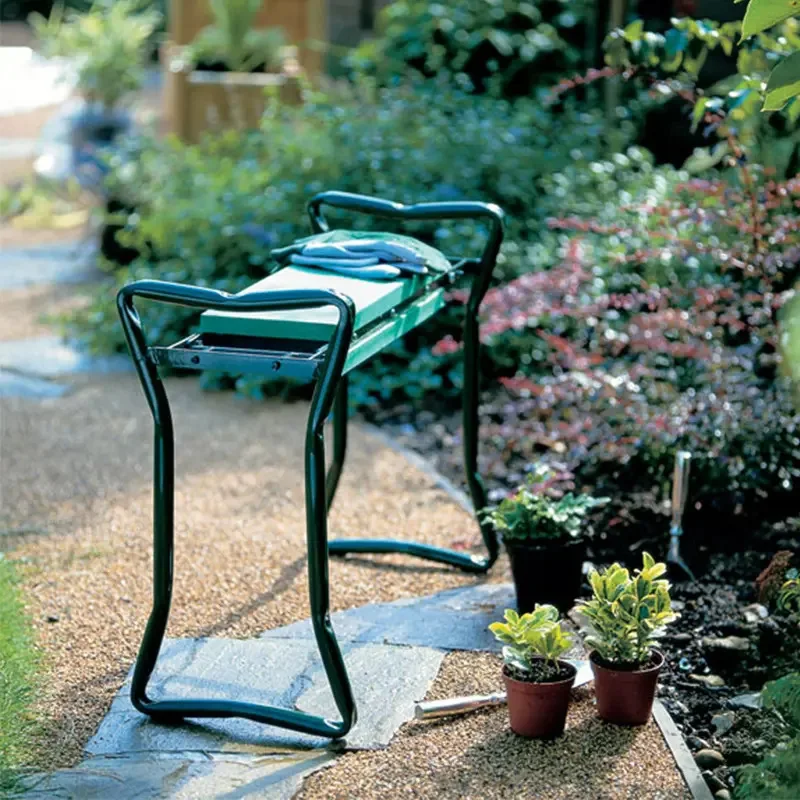 Garten-Kniebank, Zusammenklappbarer Gartensitz Mit Verdicktem, Weichem Kniepolster, Robuster, Faltbarer Gärtnerhocker, Knie-Gartenbank Garten-Kniebank, Zusammenklappbarer Gartensitz Mit Verdicktem, Weichem Kniepolster, Robuster, Faltbarer Gärtnerhocker, Knie-Gartenbank - Image 2