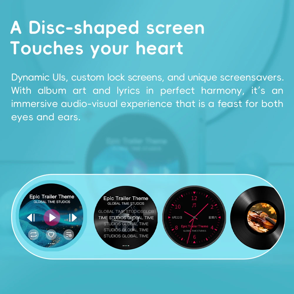 Fiio Disc Tragbarer Hifi-Musikplayer Mit Dual-Dac, 3,5-Mm- &Amp; 4,4-Mm-Ausgängen, Bluetooth 5.4 Ldac &Amp; Rundem Touchscreen Fiio Disc Tragbarer Hifi-Musikplayer Mit Dual-Dac, 3,5-Mm- &Amp; 4,4-Mm-Ausgängen, Bluetooth 5.4 Ldac &Amp; Rundem Touchscreen - Image 2