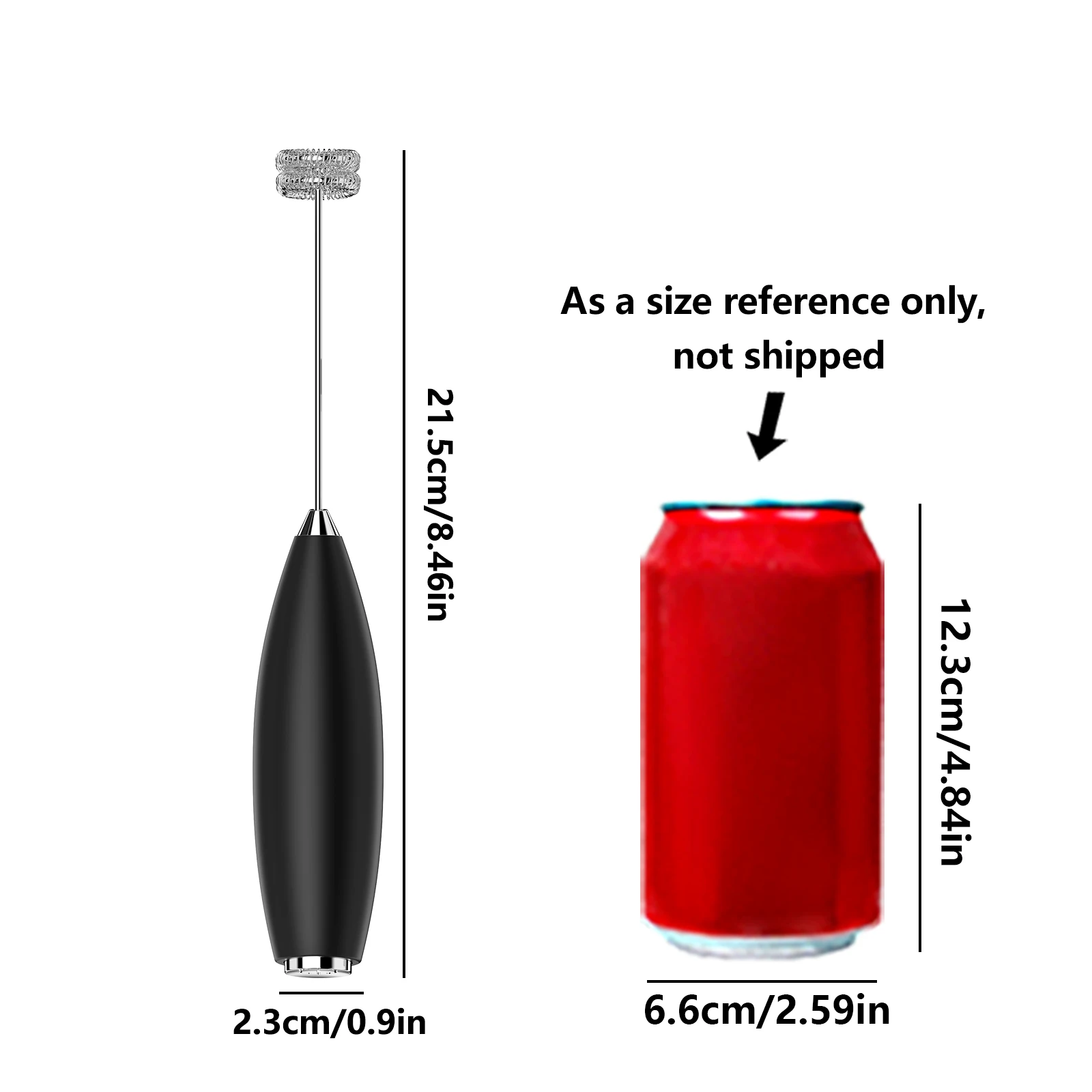 Leistungsstarker Milchaufschäumer Für Die Küche, Handgehaltener Batteriebetriebener Getränkemixer Für Kaffee, Latte, Cappuccino, Matcha-Geschenkidee Leistungsstarker Milchaufschäumer Für Die Küche, Handgehaltener Batteriebetriebener Getränkemixer Für Kaffee, Latte, Cappuccino, Matcha-Geschenkidee - Image 6