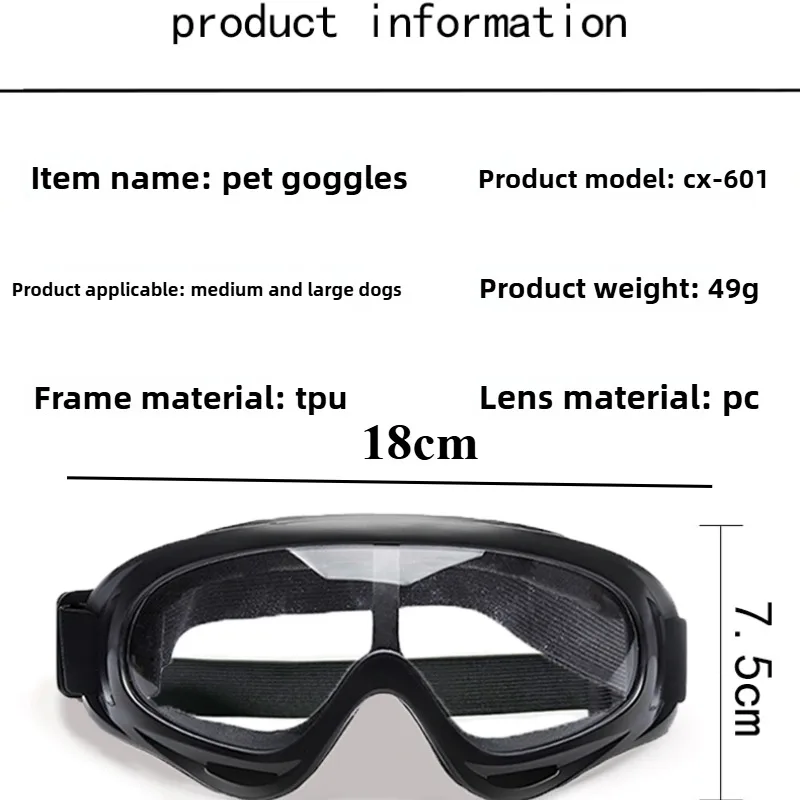 Haustier Verstellbare Hundebrille Sonnenbrille Anti-Uv-Sonnenbrille Augenschutz Schwarz Weit Verbreitete Hunde-Sonnenbrille Haustier-Hundebedarf Haustier Verstellbare Hundebrille Sonnenbrille Anti-Uv-Sonnenbrille Augenschutz Schwarz Weit Verbreitete Hunde-Sonnenbrille Haustier-Hundebedarf - Image 2