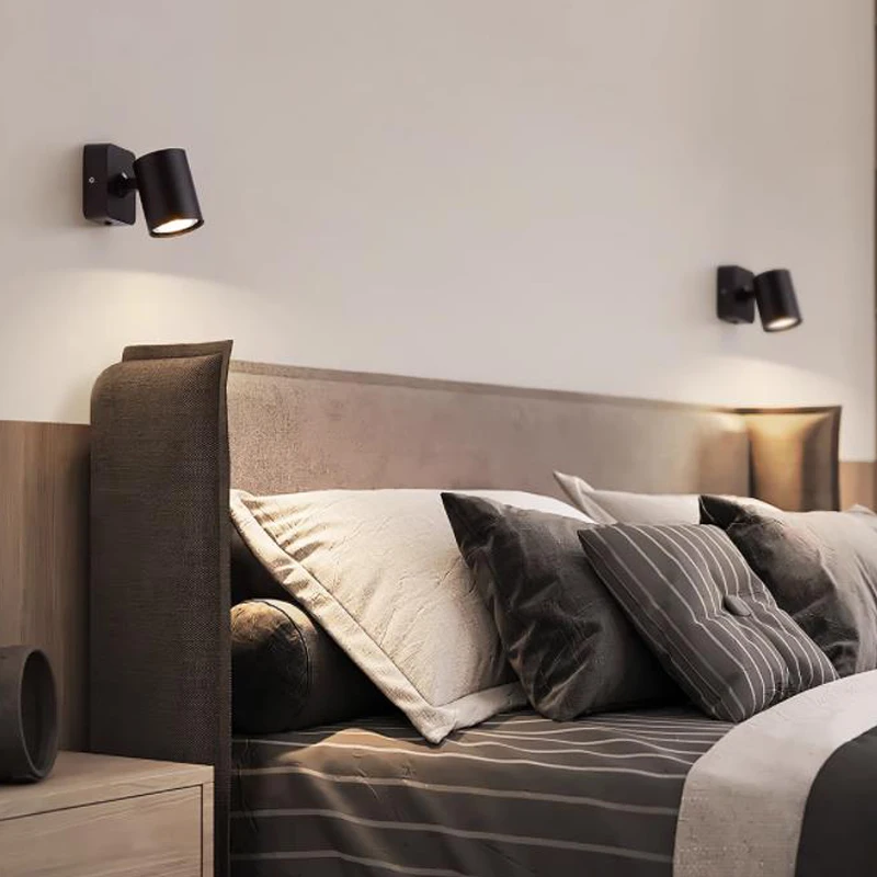 Moderne Led-Lese- Und Arbeitszimmer-Wandleuchte, Ac85–260 V, Led-Wandleuchte, Wandleuchte, Beleuchtung Für Schlafzimmer, Lesen, Mit Gu10-Glühbirne, Schwarz Moderne Led-Lese- Und Arbeitszimmer-Wandleuchte, Ac85–260 V, Led-Wandleuchte, Wandleuchte, Beleuchtung Für Schlafzimmer, Lesen, Mit Gu10-Glühbirne, Schwarz - Image 3