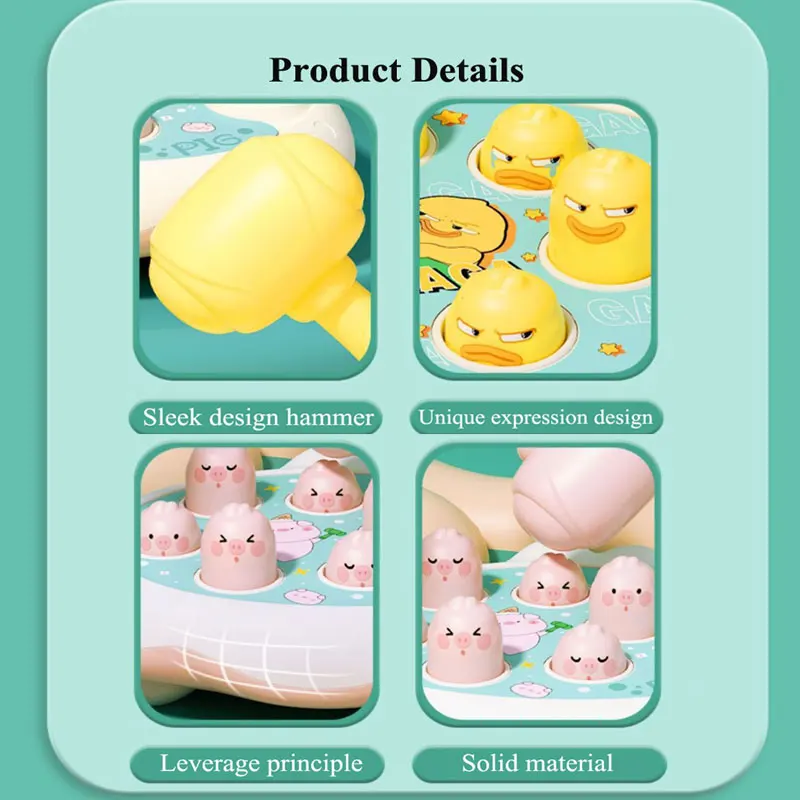 Ente/Frosch/Schwein Baby Spielzeug Montessori Lernspiel Lernpuzzle Geschenk Für 12–24 Monate Kleinkind Junge/Mädchen Mit Hammer Ente/Frosch/Schwein Baby Spielzeug Montessori Lernspiel Lernpuzzle Geschenk Für 12–24 Monate Kleinkind Junge/Mädchen Mit Hammer - Image 5