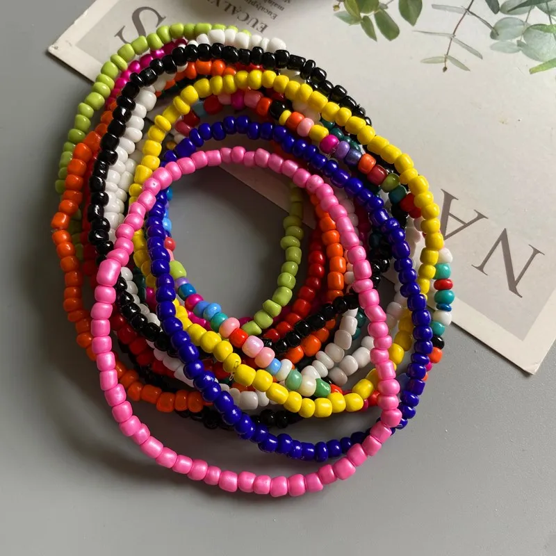 Weißes Fußkettchen Für Frauen, Buntes Modisches Mädchen, Winzige Rocailles, Fußarmband, Gelbes Böhmisches Fußkettchen, Geschenkschmuck Weißes Fußkettchen Für Frauen, Buntes Modisches Mädchen, Winzige Rocailles, Fußarmband, Gelbes Böhmisches Fußkettchen, Geschenkschmuck - Image 2