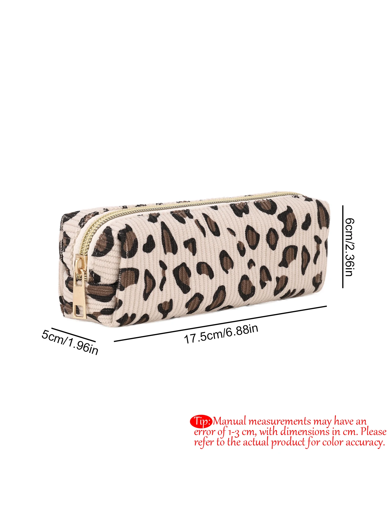 1 Stück Federmäppchen Aus Cord Mit Leopardenmuster, Nylon-Reißverschluss, Schreibwaren-Organizer, Make-Up-Reisetasche, Geschenk Für Teenager-Mädchen Zum Schulanfang 1 Stück Federmäppchen Aus Cord Mit Leopardenmuster, Nylon-Reißverschluss, Schreibwaren-Organizer, Make-Up-Reisetasche, Geschenk Für Teenager-Mädchen Zum Schulanfang - Image 4