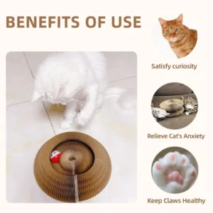 Cat Toy Cats Scratcher Scratch Board Round Corrugated Scratching Post Toys for Cats Grinding Claw Cat Accessories