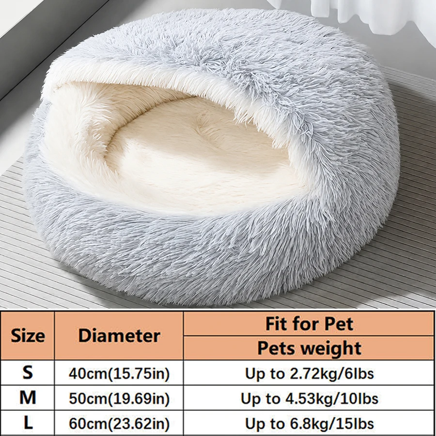 Gemütliche Katzenbetten, Hundematratzen, Warme, Weiche Plüsch-Haustierbetten, Muschelförmige, Halbgeschlossene Katzenschlafnester Für Kleine Hunde Und Kätzchen Gemütliche Katzenbetten, Hundematratzen, Warme, Weiche Plüsch-Haustierbetten, Muschelförmige, Halbgeschlossene Katzenschlafnester Für Kleine Hunde Und Kätzchen - Image 7