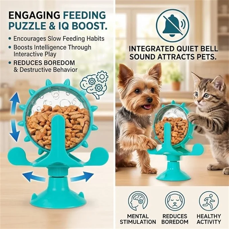 Katzen- Und Hundesnack-Spender-Spielzeug - Interaktiver Futterautomat Für Haustiere, 360° Futter-Spielzeug ° Drehbares Lebensmittel-Leckage-Prüfgerät Katzen- Und Hundesnack-Spender-Spielzeug - Interaktiver Futterautomat Für Haustiere, 360° Futter-Spielzeug ° Drehbares Lebensmittel-Leckage-Prüfgerät - Image 4