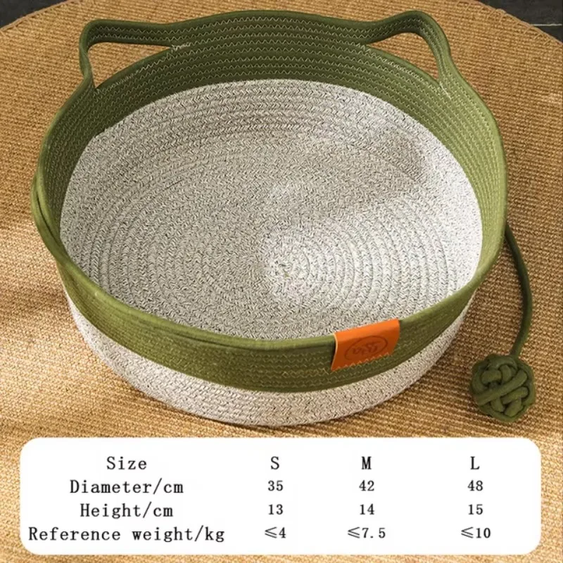 Four Seasons Universal-Katzenbett, Haustiernest, Reines Manuelles Rattan-Gewebtes Cattailgrass-Kratzbrett, Abnehmbares, Waschbares, Warmes Winterpolster Four Seasons Universal-Katzenbett, Haustiernest, Reines Manuelles Rattan-Gewebtes Cattailgrass-Kratzbrett, Abnehmbares, Waschbares, Warmes Winterpolster - Image 9