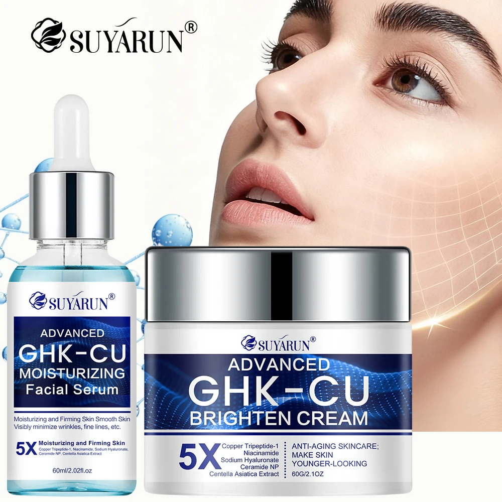 Suyarun Ghk-Cu Creme &Amp; Serum - Anti-Aging Gesichtspflege, Straffend Und Feuchtigkeitsspendend Für Alle Hauttypen, Geeignet Für Frauen. Suyarun Ghk-Cu Creme &Amp; Serum - Anti-Aging Gesichtspflege, Straffend Und Feuchtigkeitsspendend Für Alle Hauttypen, Geeignet Für Frauen.