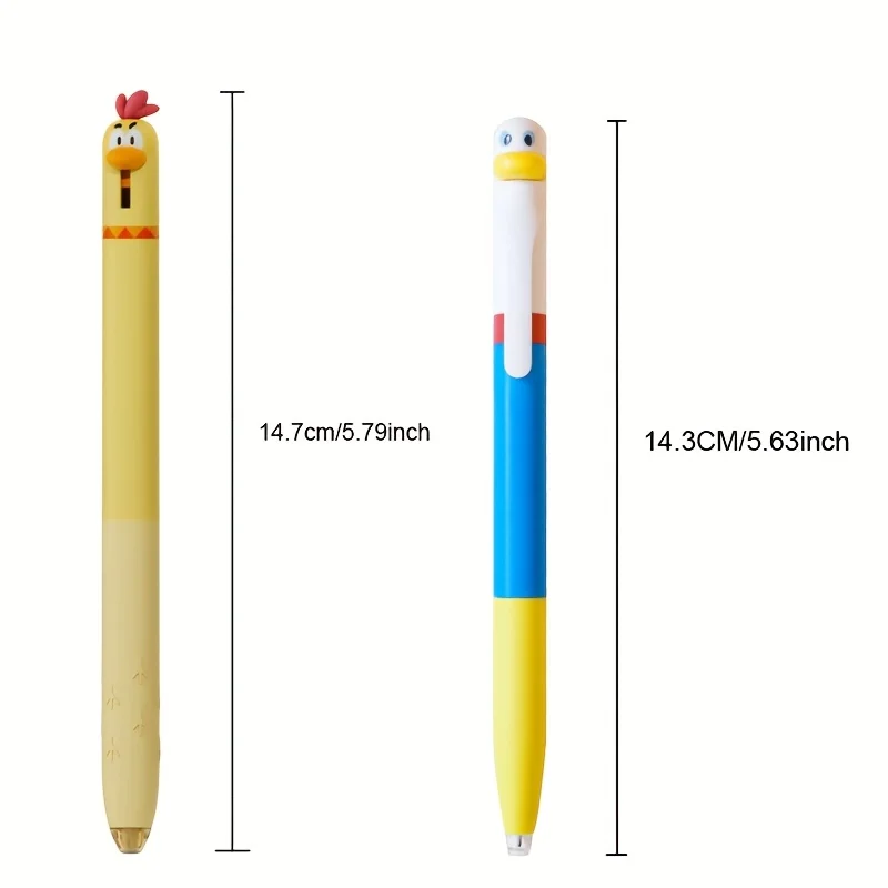 4 Stück Schreibstift, Süßer Und Lustiger Styling-Stift, Kreativer Rotierender Gelstift, Huhn-Press-Gelstift, 0,5 Mm, Schwarz, Bürobedarf 4 Stück Schreibstift, Süßer Und Lustiger Styling-Stift, Kreativer Rotierender Gelstift, Huhn-Press-Gelstift, 0,5 Mm, Schwarz, Bürobedarf - Image 3