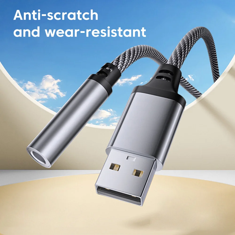 Usb Auf 3,5-Mm-Kopfhörer-Adapter – Audio-Konverter Für Notebook, Pc &Amp; Ps4 Mit 3,5-Mm-Klinkenanschluss Usb Auf 3,5-Mm-Kopfhörer-Adapter – Audio-Konverter Für Notebook, Pc &Amp; Ps4 Mit 3,5-Mm-Klinkenanschluss - Image 5
