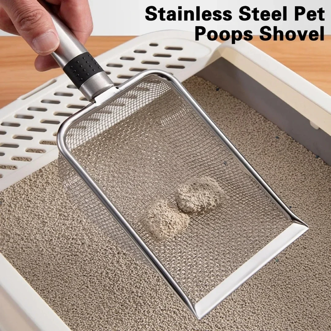 Stainless Steel Cat Litter Scoop – Durable, Easy Clean, Ergonomic Handle, Rust-Resistant, Ideal For Quick Waste Removal Stainless Steel Cat Litter Scoop – Durable, Easy Clean, Ergonomic Handle, Rust-Resistant, Ideal For Quick Waste Removal